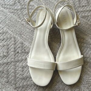 Jcrew- 8.5 white/cream sandals